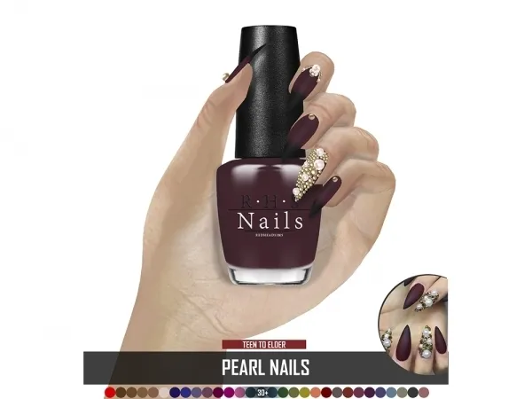 Alpha PEARL NAILS - The Sims 4 Custom Content
