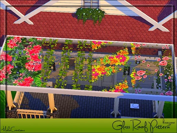 Alpha Glass Roof Pattern - The Sims 4 Custom Content