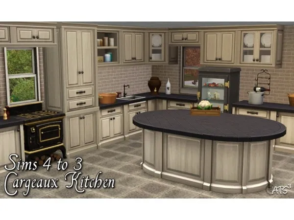 4to3 Cargeaux Kitchen Elements by aroundthesims3 - The Sims 3 Custom Content