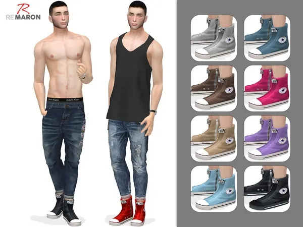 Alpha Converse shoes for men - The Sims 4 Custom Content