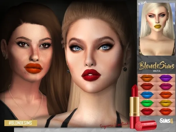 Alpha Sayumi Lipstick by ruchellsims - The Sims 4 Custom Content