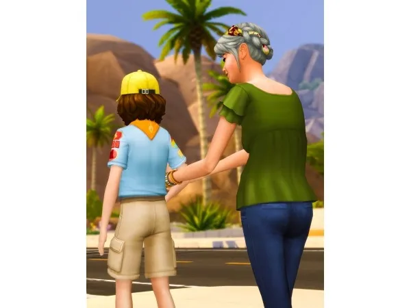 Maxis Match Scouts Uniform Caps by marvinsims - The Sims 4 Custom Content