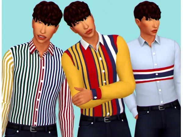 Maxis Match Tommy tucked in shirt dream too by queens - The Sims 4 Custom Content