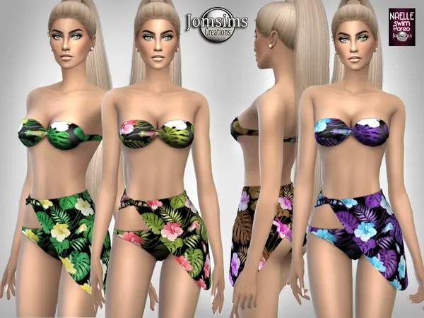 Alpha naelle swimsuits Pareo - The Sims 4 Custom Content