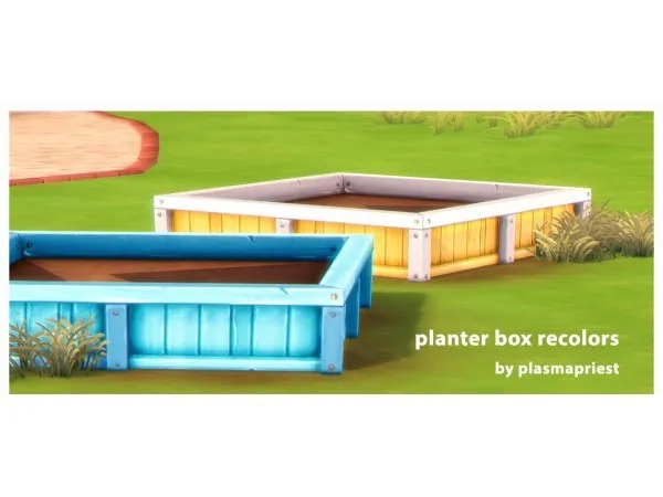 Maxis Match Recolors of the base game planter boxes by plasmapriest - The Sims 4 Custom Content
