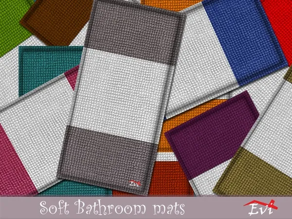 Alpha Soft bathroom mats - The Sims 4 Custom Content