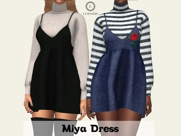 Alpha Miya Dress - The Sims 4 Custom Content