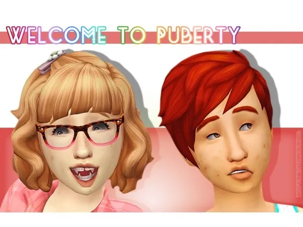 Alpha Welcome to Puberty Acne for your Kids Preteens by socialbunnies - The Sims 4 Custom Content