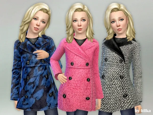 Alpha Winter Coat for Girls - The Sims 4 Custom Content