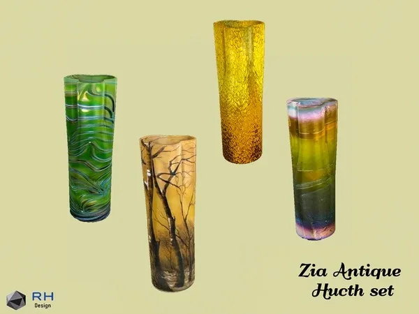 Zia Stained Glass Vase Clover - The Sims 4 Custom Content