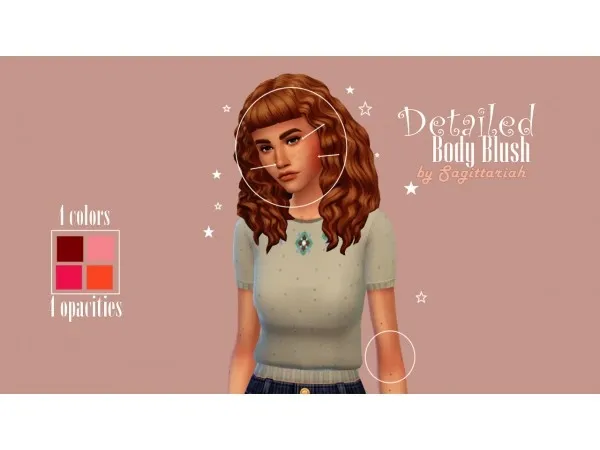 Maxis Match Detailed Body Blush by sagittariahx - The Sims 4 Custom Content