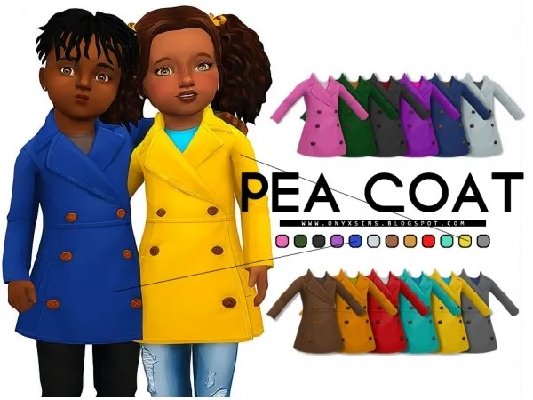 Maxis Match TODDLER PEA COAT by onyxsims - The Sims 4 Custom Content