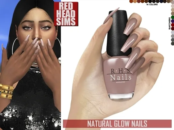 Alpha NATURAL GLOW NAILS - The Sims 4 Custom Content