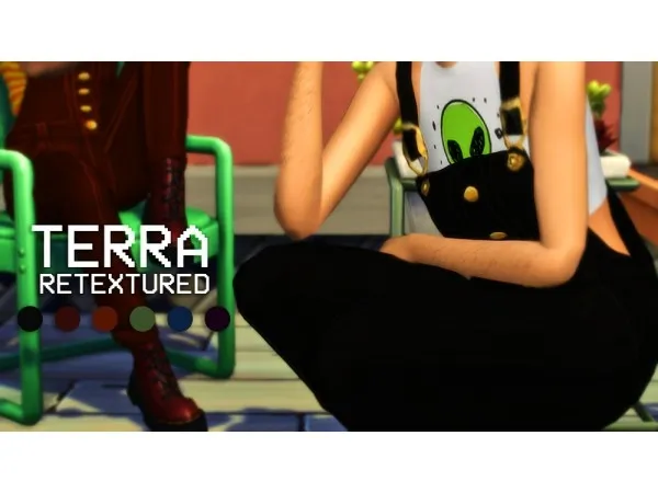 Maxis Match TERRA OVERALLS RE TEXTURED by bonsaibloom - The Sims 4 Custom Content