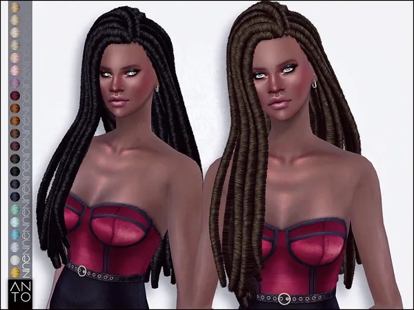 Alpha Anto Nine (Hairstyle) - The Sims 4 Custom Content