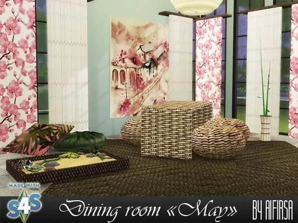 Alpha Dining room May by aifirsa - The Sims 4 Custom Content