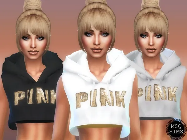 Alpha Victoria's Secret Crop Top (MESH NEEDED) - The Sims 4 Custom Content