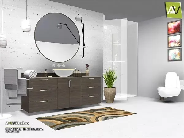 Chateau Bathroom - The Sims 3 Custom Content