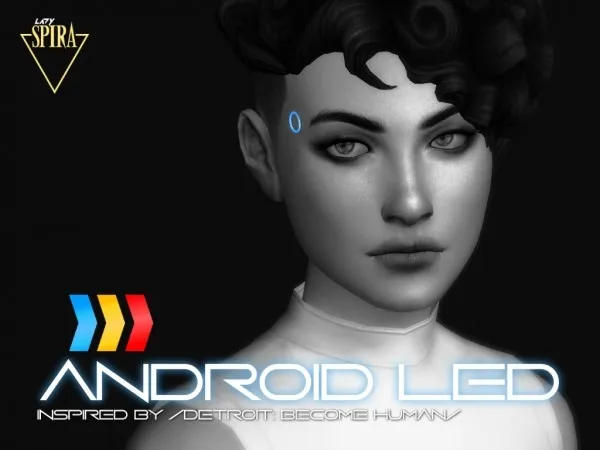 Alpha Glowing Android LEDs by LadySpira by LadySpira - The Sims 4 Custom Content