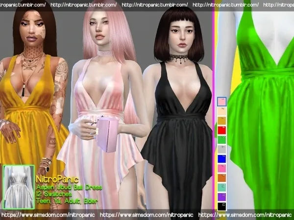 Alpha Aspen Ubud Bali Dress - The Sims 4 Custom Content