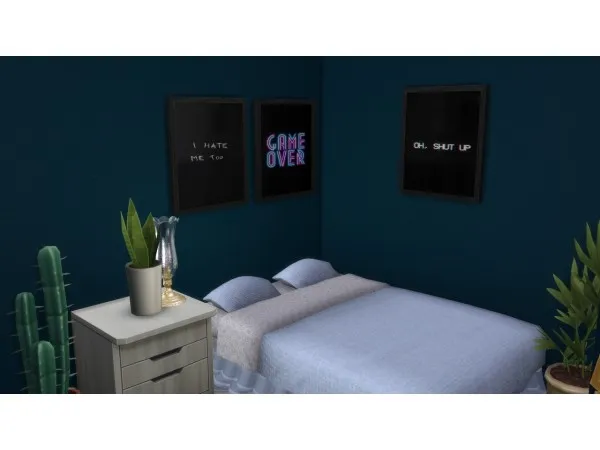 Maxis Match Celinasims teenage room paintings - The Sims 4 Custom Content