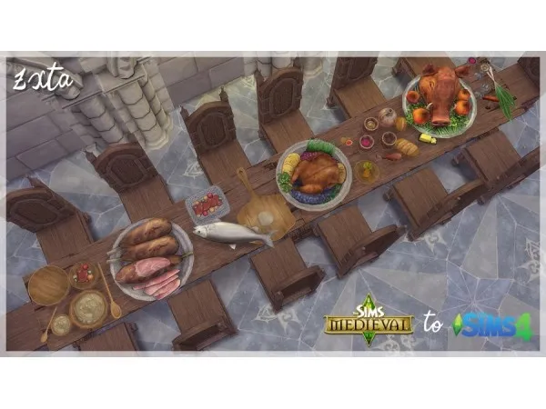 Alpha ZxTa Deco Food - The Sims 4 Custom Content