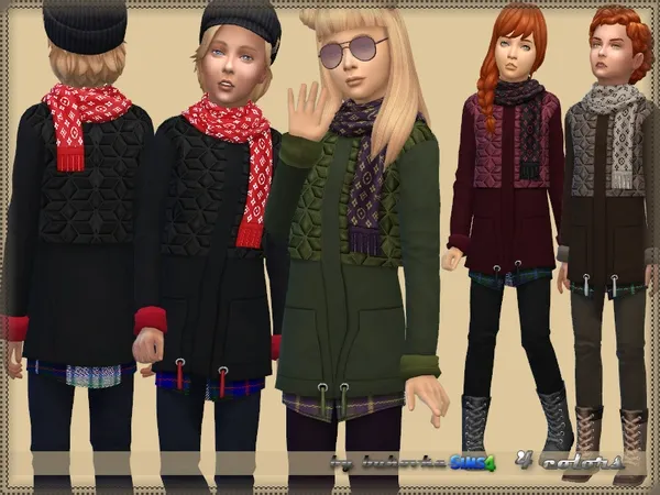 Maxis Match Jacket Scarf - The Sims 4 Custom Content