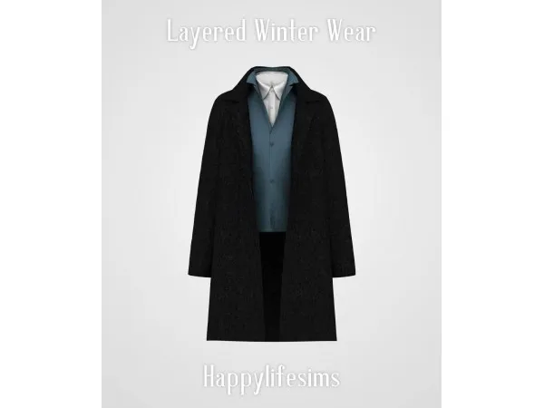 Alpha [Lonelyboy] Layered Winter Wear by happylifesims - The Sims 4 Custom Content