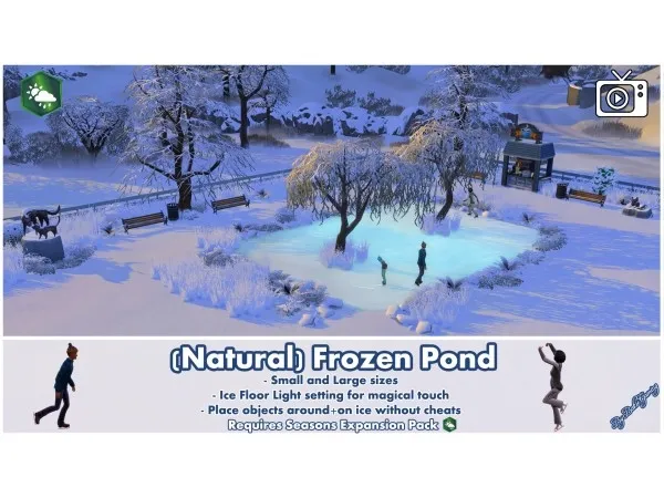 Maxis Match Frozen Ponds for Ice Skating by Bakie - The Sims 4 Custom Content