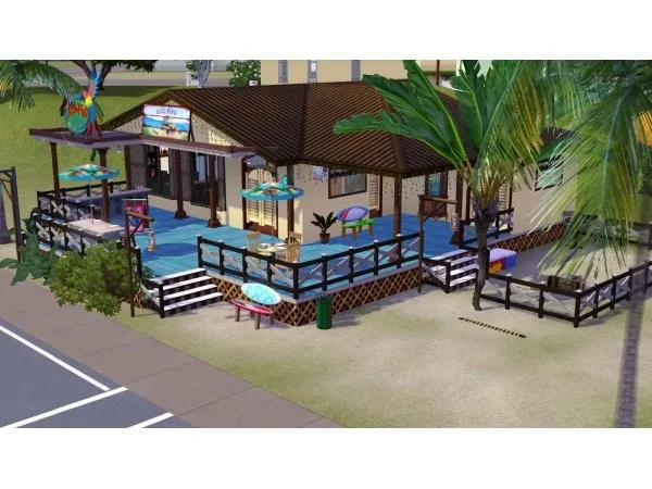 Beach Bums Dive Bar by EddiJ - The Sims 3 Custom Content