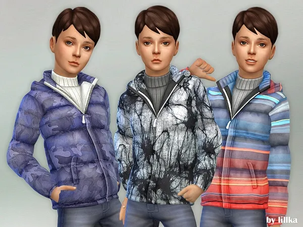Alpha Winter Jacket for Boys - The Sims 4 Custom Content