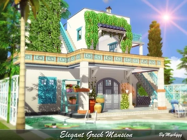 Mix Elegant Greek Mansion - The Sims 4 Custom Content