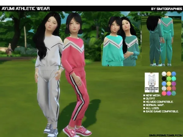 Maxis Match Ayumi Athletic Wear by simslifesims - The Sims 4 Custom Content