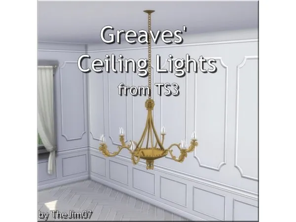 Alpha Greaves' Ceiling Lights from by TheJim07 - The Sims 4 Custom Content