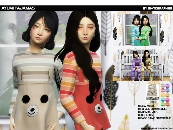 Alpha Ayumi Pajamas - The Sims 4 Custom Content