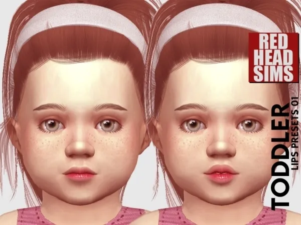 Mix TODDLER LIPS PRESETS 01 - The Sims 4 Custom Content