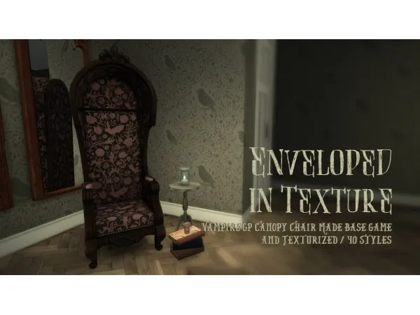 Alpha Enveloped In Texture Sims 4 Porter Canopy Chair by baufive - The Sims 4 Custom Content