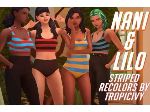 Maxis Match Nani Lilo Recolors by tropicivy - The Sims 4 Custom Content