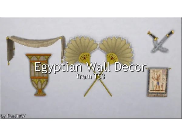 Maxis Match Egyptian Wall Decors from by TheJim07 - The Sims 4 Custom Content