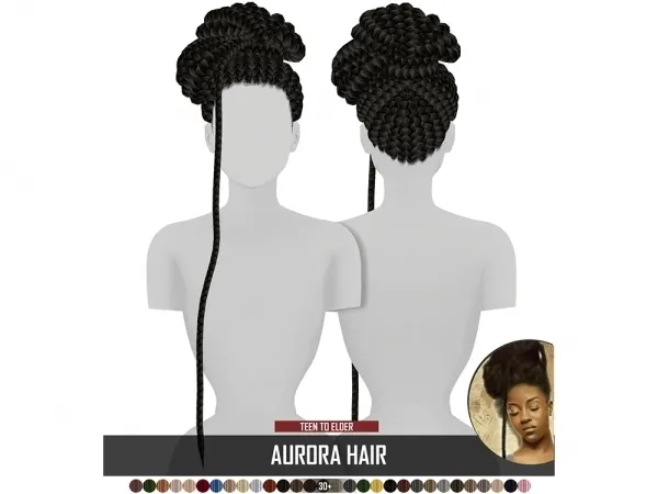 Alpha AURORA HAIR - The Sims 4 Custom Content