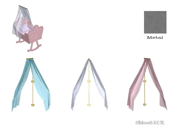 Toddler Delight Curtain Baby Crip - The Sims 4 Custom Content