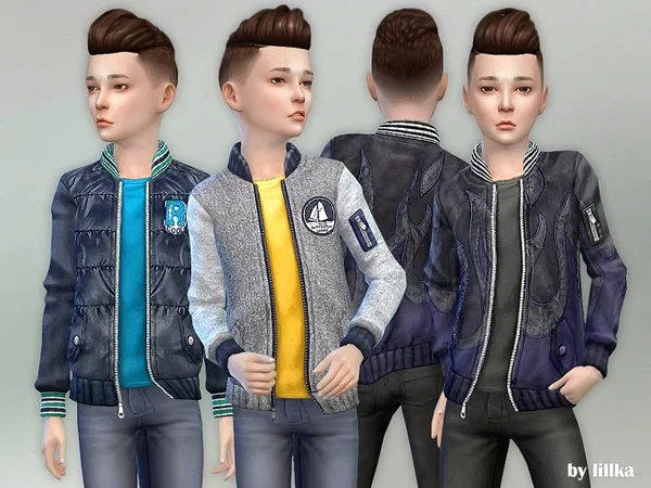 Alpha Designer Jacket for Children 02 - The Sims 4 Custom Content