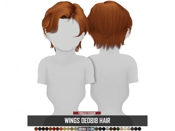 Alpha WINGS OE0818 HAIR TODDLER VERSION - The Sims 4 Custom Content