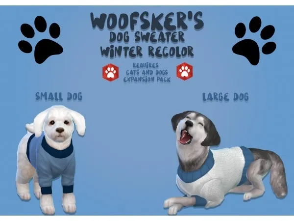 Alpha WOOFSKERS SWEATER WINTER RECOLOR by woofsker - The Sims 4 Custom Content