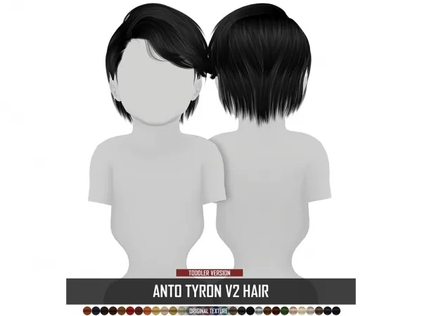 Alpha ANTO TYRON V2 HAIR TODDLER VERSION - The Sims 4 Custom Content