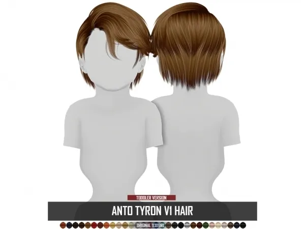 Alpha ANTO TYRON V1 HAIR TODDLER VERSION - The Sims 4 Custom Content
