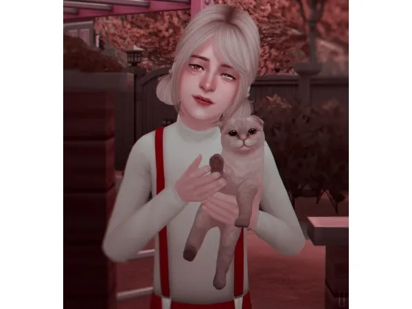 Alpha Female sim without name 16 and kitten le by nell - The Sims 4 Custom Content