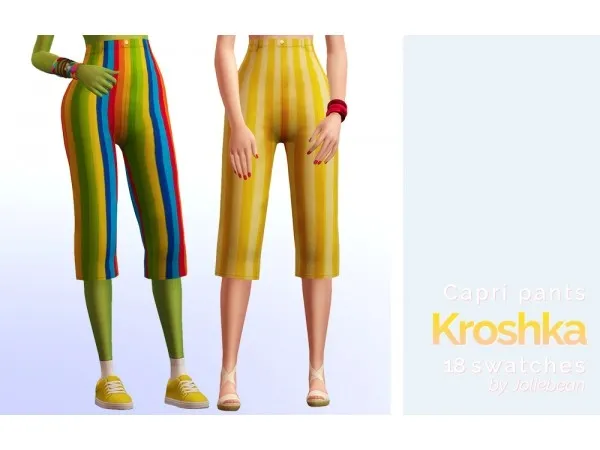Maxis Match Kroshka capri pants by joliebean - The Sims 4 Custom Content