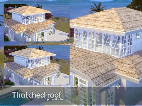 Alpha Thatched roof - The Sims 4 Custom Content
