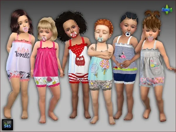 Alpha SLEEPWARE AND PACIFIERS FOR TODDLER GIRLS arte della vita by mabras - The Sims 4 Custom Content